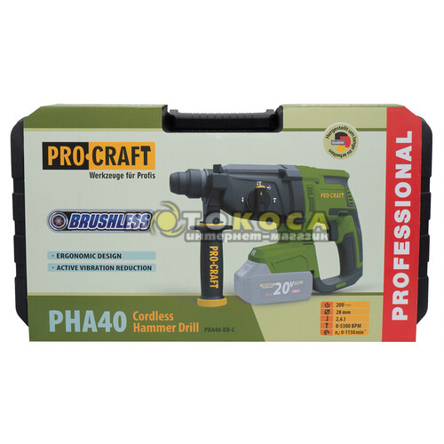 Аккумуляторный перфоратор Procraft PHA40 (без АКБ иЗУ)
