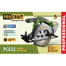 Пила дисковая аккумуляторная Procraft PCA32 (без АКБ и ЗУ)
