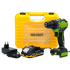 Акумуляторний шуруповерт Procraft PA18 Pro (з 1 АКБ 2Аг)