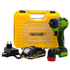 Акумуляторний шуруповерт Procraft PA18 Pro DFR (з 1 АКБ 2Аг)
