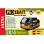 Акумуляторна батарея Procraft Battery20/4 Ultra (20В/4Аг)