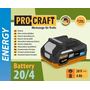Аккумуляторная батарея Procraft Battery 20/4 Energy (20В/4Ач) купить, отзывы