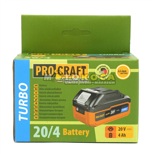 Аккумуляторная батарея Procraft Battery 20/4 Turbo (20В/4Ач)