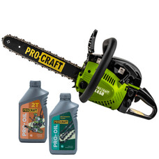 Бензопила Procraft K450 (Олива 2T 1л + Олива для ланцюга Procraft 1л)