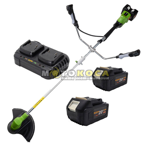Триммер аккумуляторный Procraft PTA40 (2 АКБ 20В/4Ач + ЗУ charger 20/2)