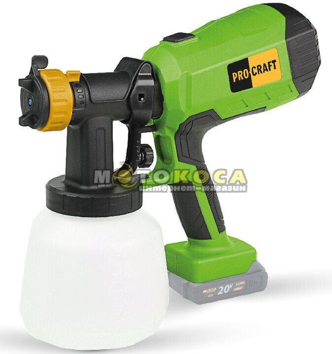 Фарбопульт акумуляторний ProCraft PSE40 (без АКБ та ЗП)