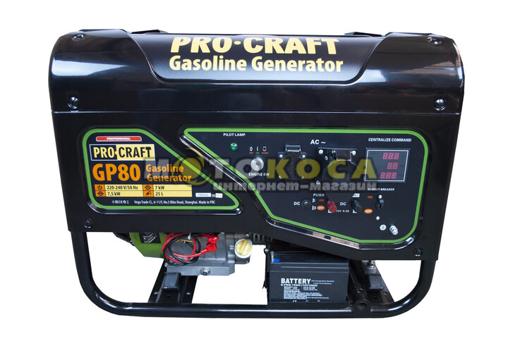 Бензиновий генератор Procraft GP80