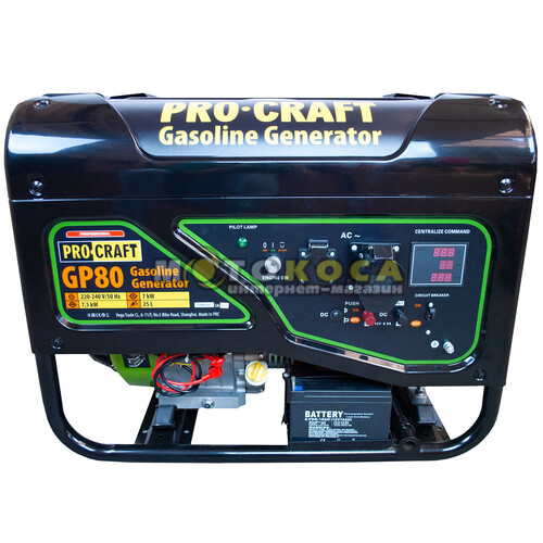 Бензиновий генератор Procraft GP80