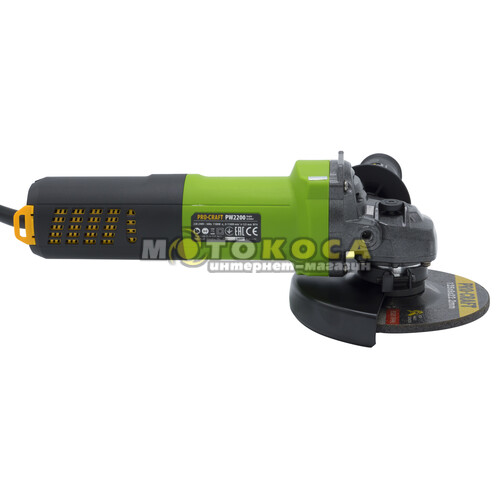 Угловая шлифмашина (Болгарка) Procraft PW2200 125 мм (безщеточная)