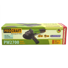 Угловая шлифмашина (Болгарка) Procraft PW2700 125 мм (безщеточная)