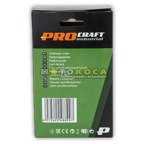 Цепь пильная Procraft 16" 3/8"РМ 1,3мм паз, 59 звеньев (29 зубов)