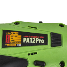 Акумуляторний шуруповерт Procraft РА12PRO DFR
