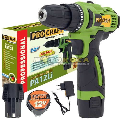 Аккумуляторный шуруповерт Procraft РА12Li COMPACT