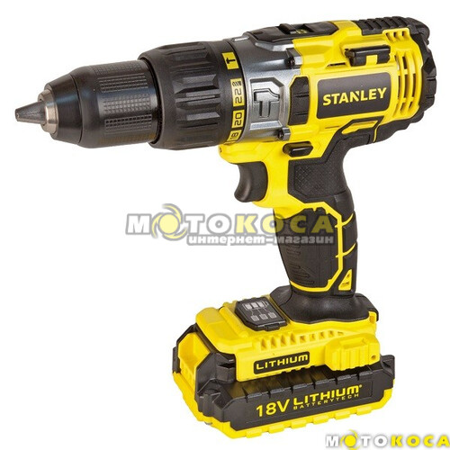Аккумуляторный шуруповерт Stanley STDC18LHBK 18В Li-Ion (ударный)