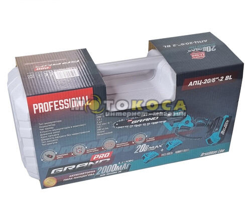 Аккумуляторная цепная пила Grand АПЦ-20V/6"-2 BL