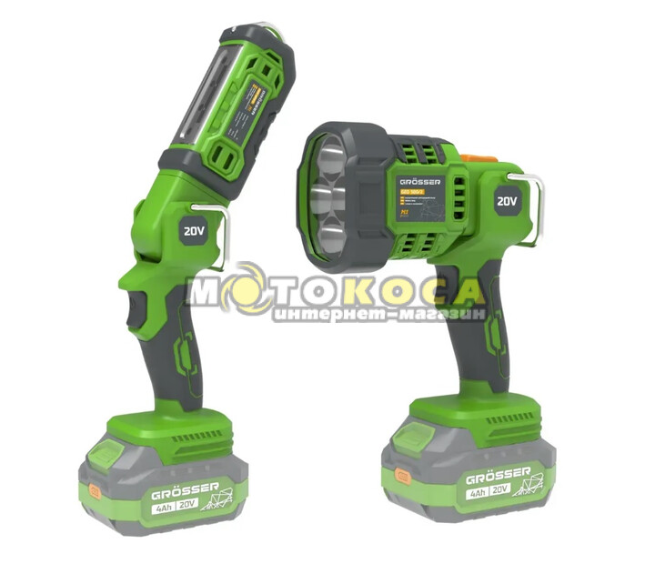 Фонарь светодиодный аккумуляторный GROSSER GED 500/2 (без АКБ и ЗУ)