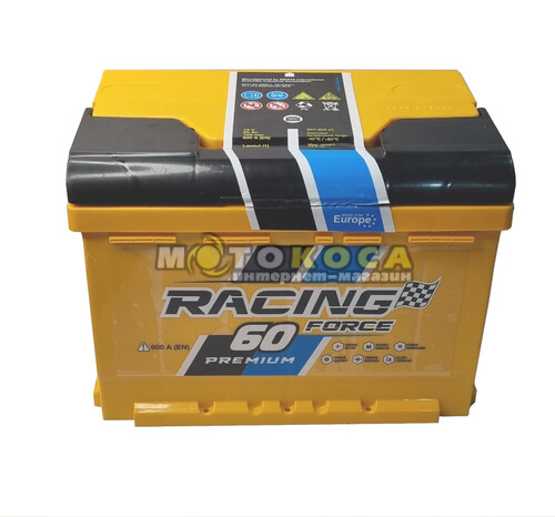 Автомобильный аккумулятор Racing Force 60Ah 600A L+