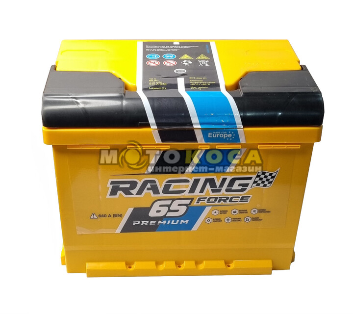 Автомобильный аккумулятор Racing Force 65Ah 640A L+ купить, отзывы