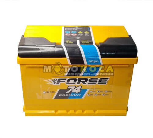 Автомобильный аккумулятор Force 74Ah 720A R+