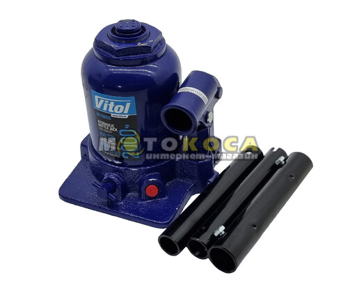 Домкрат гидравлический бутылочный Vitol 2т (ДБ-20002Ц)