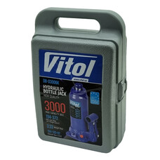 Домкрат гидравлический бутылочный Vitol 3т (ДБ-03006К) в кейсе