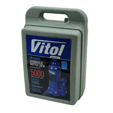 Домкрат гидравлический бутылочный Vitol 5т (ДБ-05004К) в кейсе