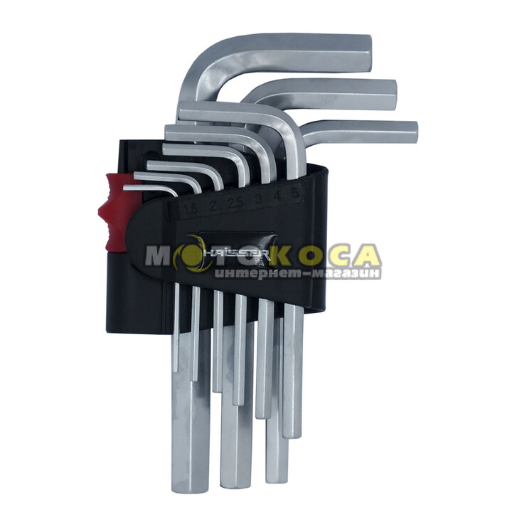 Набір Г-подібних ключів HAISSER HEX 9 штук 1,5-10 мм (48110)