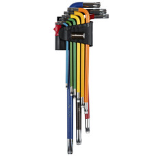 Набор Г-образных ключей c отверстиями экстра-длинных HAISSER TORX 9 штук T10-50 (48117)