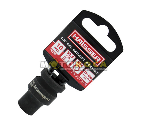 Головка торцева ударна шестигранна HAISSER 1/2" 10х38,5 мм (70197)