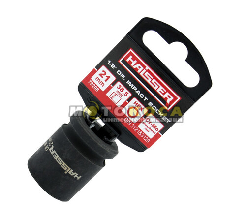 Головка торцева ударна шестигранна HAISSER 1/2" 21х38,5 мм (70208)