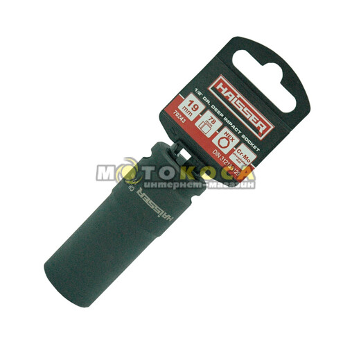 Головка ударная шестигранная удлиненная HAISSER 1/2" 19х78 мм (70243)