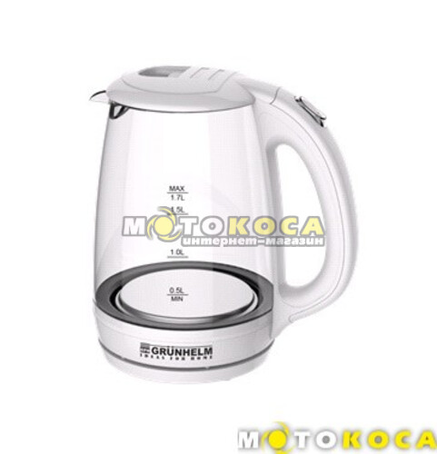 Електрочайник Grunhelm EKP-1703GW скляний (білий)