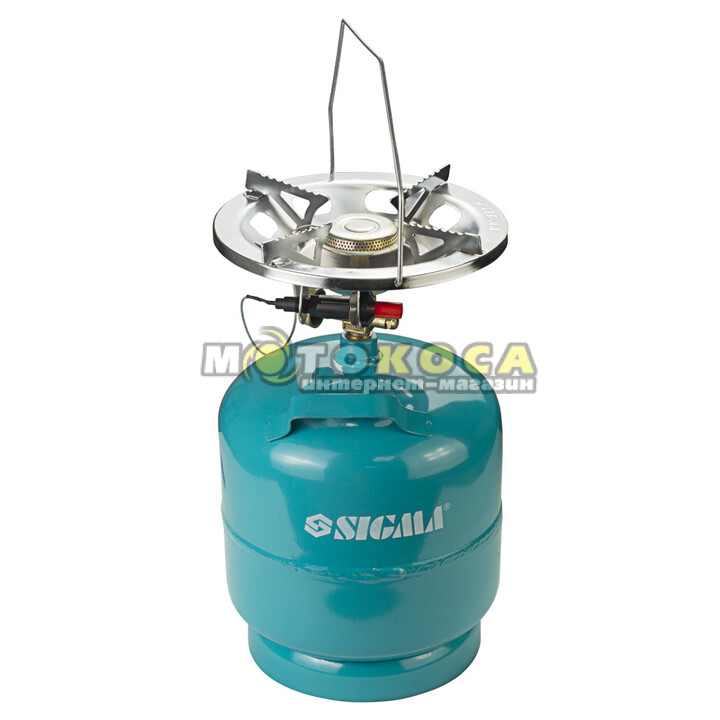 Газовий балон для кемпінгу з п'єзопідпалом COMFORT 8 літрів SIGMA (2903121)