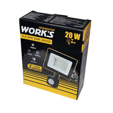 Прожектор светодиодный WORKS FLS-64K-20W-24LED с датчиком движения
