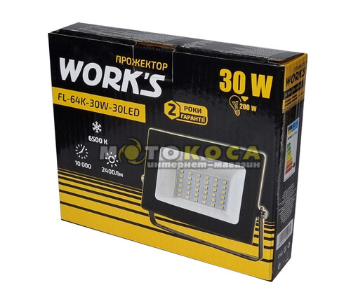 Прожектор светодиодный WORKS FL-64K-30W-30LED