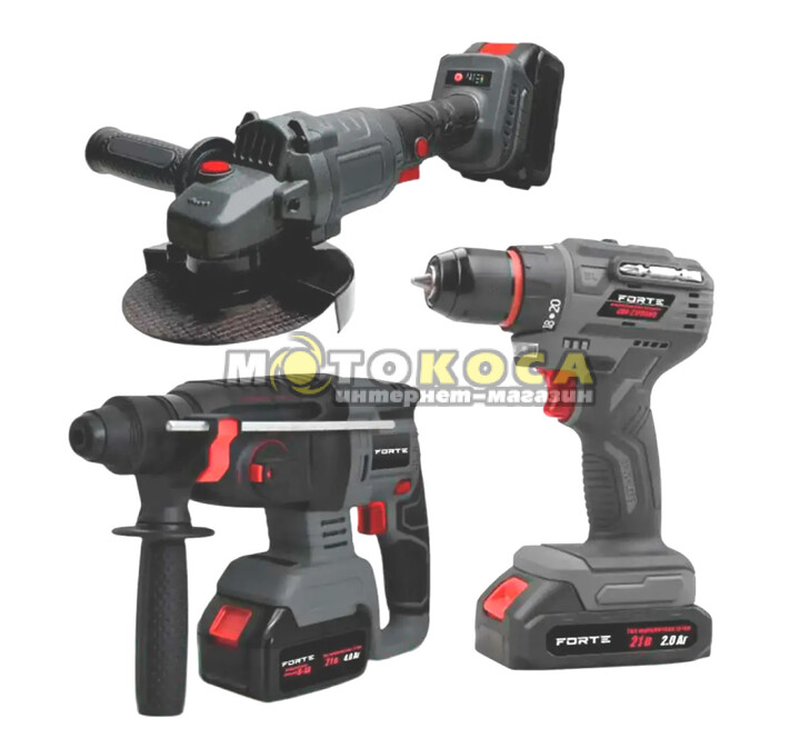 Набор аккумуляторных инструментов FORTE CDR-21PROMO AG 21-125 RH-26