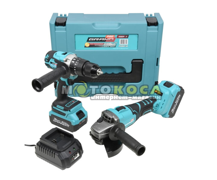 Набір акумуляторних інструментів GRAND №2 PROF (МШУ-20BL/PRO+ДА-20/13UBL)