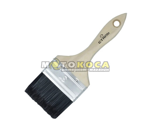 Кисть Сталь для лака 3" натуральный ворс (34073)