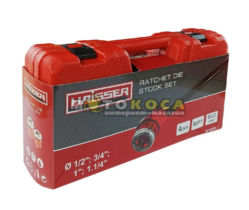 Набор клепов с трещоткой HAISSER 4 штуки 1/2", 3/4", 1", 1.1/4"