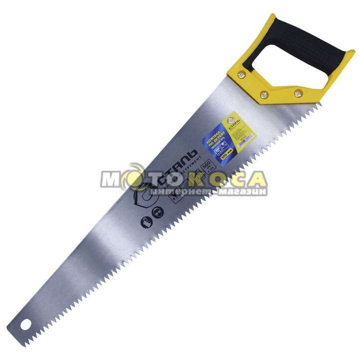 Ножовка по дереву Сталь 500 мм с большим зубом 4TPI (40152) купить, отзывы