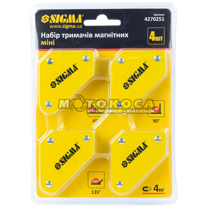 Набор магнитных держателей для сварки SIGMA mini 4 кг (4 шт) купить, отзывы