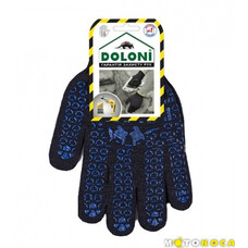 Рукавички Doloni 667 (х/б чорні з гумовим вкрапленням)