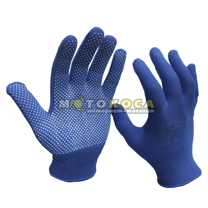 Перчатки рабочие WERK WE2143 трикотажные нейлоновые синие купить, отзывы