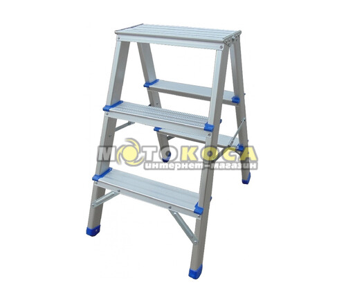 Стремянка алюминиевая двухсторонняя Werk LB403