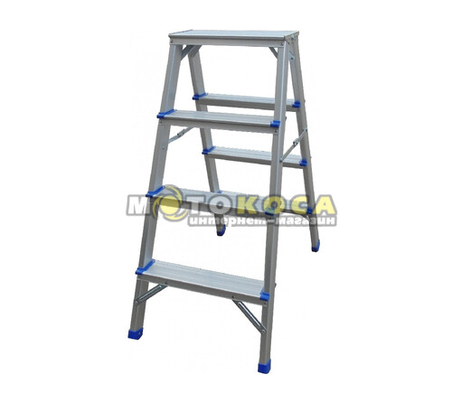 Стремянка алюминиевая двухсторонняя Werk LB404