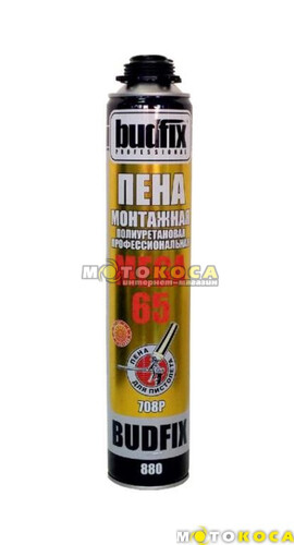 Пена монтажная профессиональная Budfix 708Р Mega 65 (880 ml)