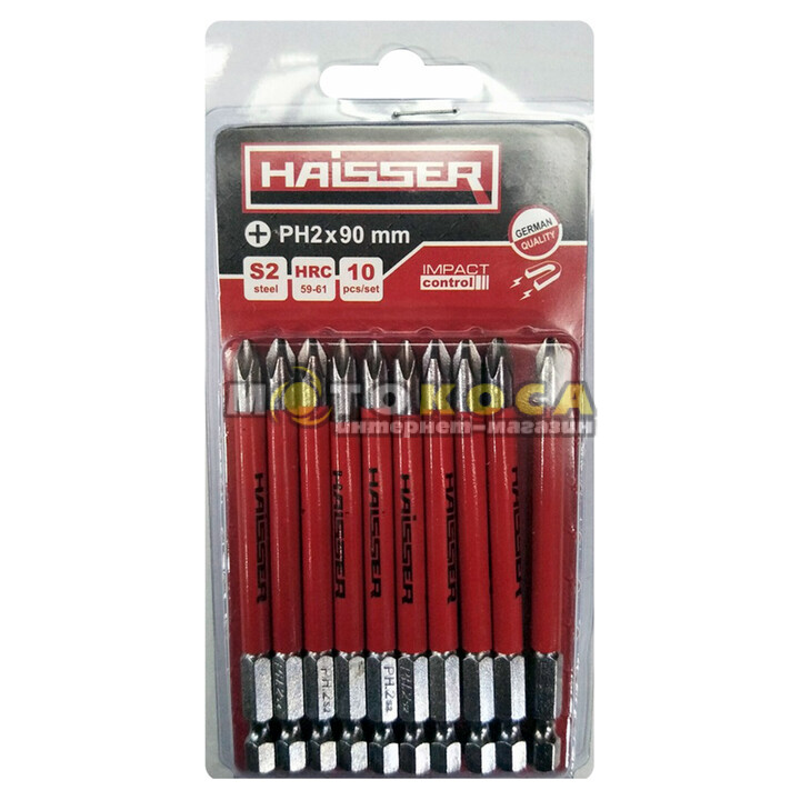 Набор бит HAISSER PH2х90 мм (10 штук) купить, отзывы
