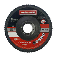 Диск лепестковый HAISSER 125х22,2 Р120 (Т29 конический)