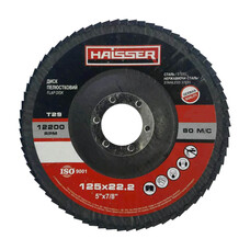 Диск лепестковый HAISSER 125х22,2 Р120 (Т29 конический)