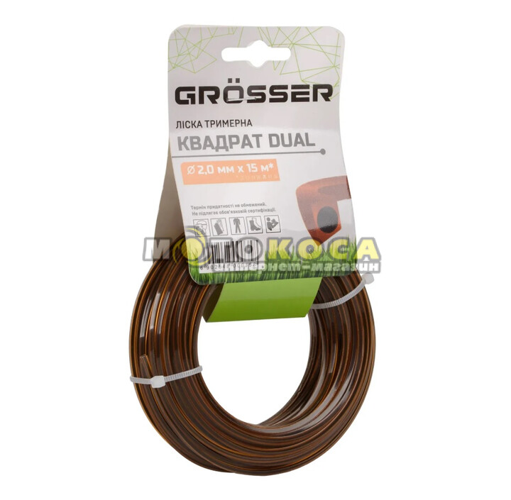 Леска для мотокос и триммеров с кордом 2.0 мм х 15 м